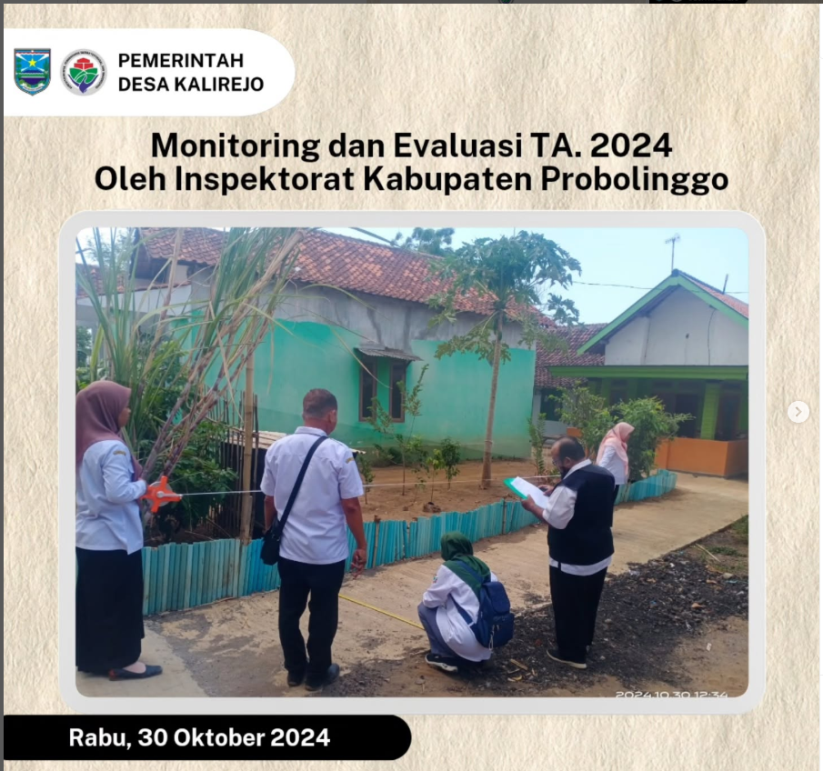 Monitoring dan Evaluasi Tahun 2024 oleh Inspektorat Kabupaten Probolinggo