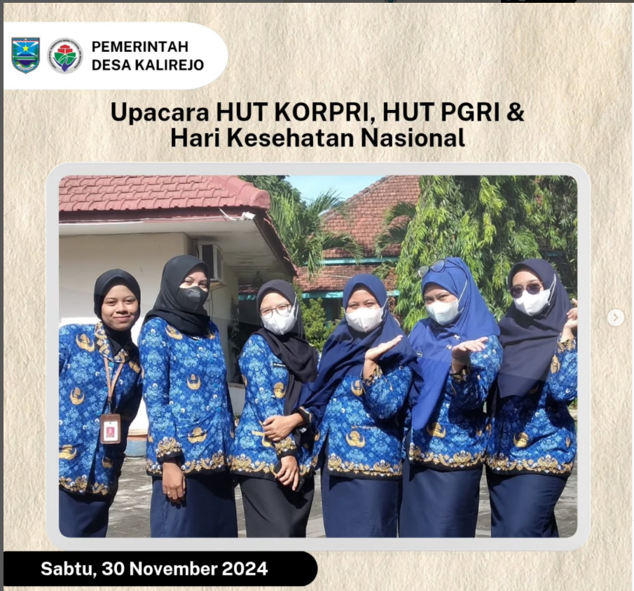 Upacara HUT Korpri, HUT PGRI, dan Hari Kesehatan Nasional