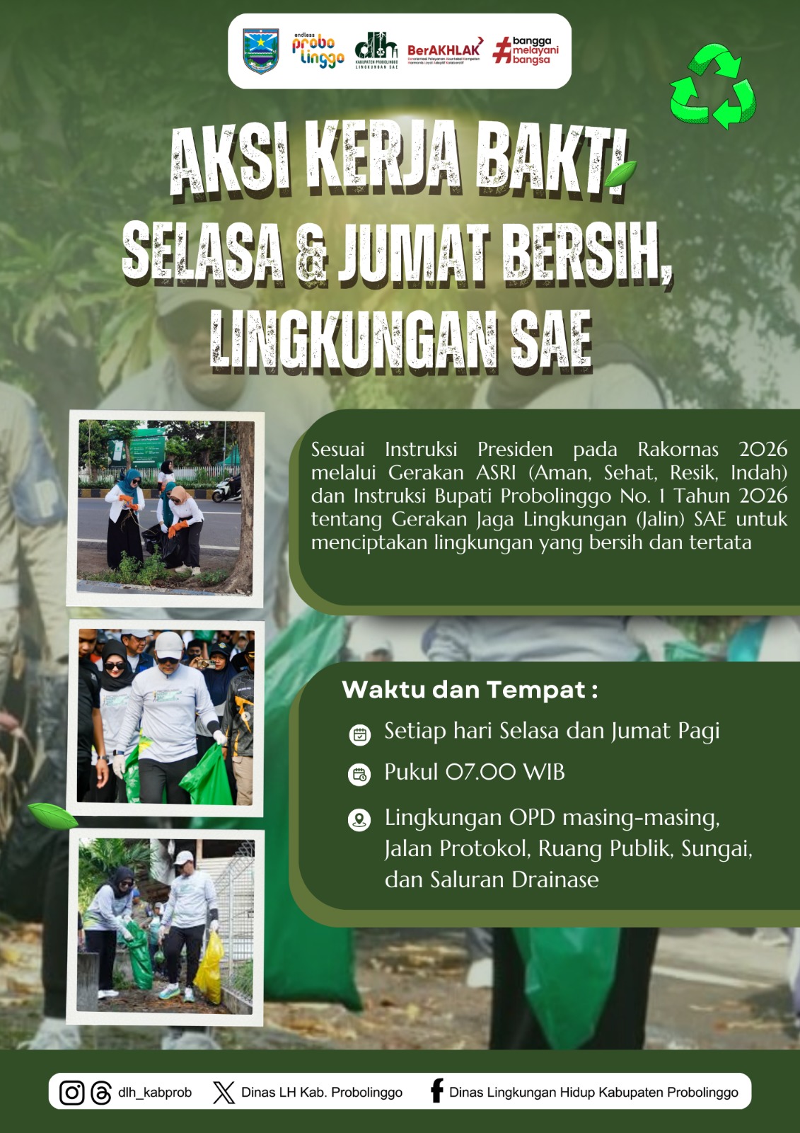 Aksi Kerja Bakti “Selasa & Jumat Bersih, Lingkungan SAE”
